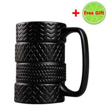 Load image into Gallery viewer, 2019 New 400mL Funny Tire Coffee Mugs Ceramic Tea Cups and Mugs Cool Office Home Large Capacity Drinkware Best Gifts for Friends