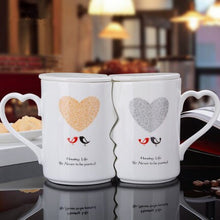 Load image into Gallery viewer, Nordic style Creative Coffee Cup 2 Pieces / Set Couple Cup Ceramic Kiss Cup Valentine&#39;s Day Wedding Birthday Gift Trend Fashion