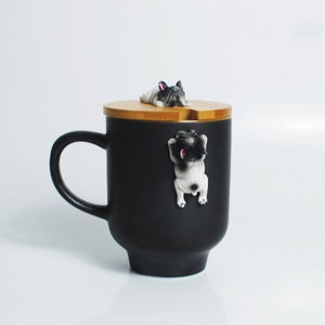 2019 Creative Cartoon 3D Corgi French Bulldog Ceramic Mugs Cute Large Capacity Dog Cups Student Couple Mug For Friend Gift Cup