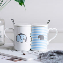 Load image into Gallery viewer, Nordic style Creative Coffee Cup 2 Pieces / Set Couple Cup Ceramic Kiss Cup Valentine&#39;s Day Wedding Birthday Gift Trend Fashion