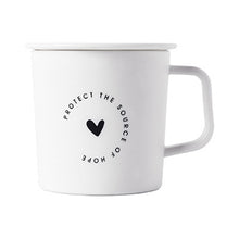 Load image into Gallery viewer, Chic Plastic Mugs With Lid Black White Cactus Love Pattern Drinking Cup With Handle Children Office Drinkware Mugs Couple Gift