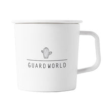 Load image into Gallery viewer, Chic Plastic Mugs With Lid Black White Cactus Love Pattern Drinking Cup With Handle Children Office Drinkware Mugs Couple Gift