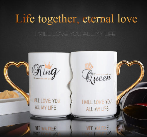 Couple cups a pair of creative trends Korean mugs personality water cups ceramic cups get married and give gifts for birthdays