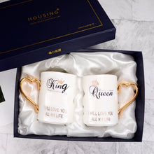 Load image into Gallery viewer, Couple cups a pair of creative trends Korean mugs personality water cups ceramic cups get married and give gifts for birthdays