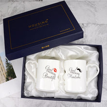 Load image into Gallery viewer, Couple cups a pair of creative trends Korean mugs personality water cups ceramic cups get married and give gifts for birthdays