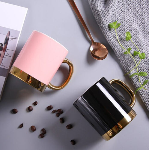 Simple Nordic Style Coffee Mugs Couple Cup With Handle Personality Breakfast Cup Milk Office Mug Sugar Lemonade Matt Cup LF50