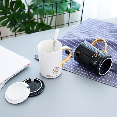 High quality ceramic cup 400ml creative drawing Phnom Penh office coffee milk mug couple daily drinking cup Good gift