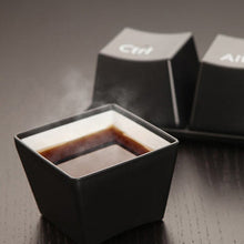 Load image into Gallery viewer, Creative Cup Tea Set Keyboard Fashion Cups Black color ctrl del alt 3 pieces/ Mugs Promotion Gifts Trade Shows Wedding