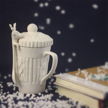 Load image into Gallery viewer, Christmas Mugs 3D Amimal Couples Cups with Lid Cute Milu Deer Coffee Cup Milk Cups Snow Ceramic Mug Breakfast Cup Creative
