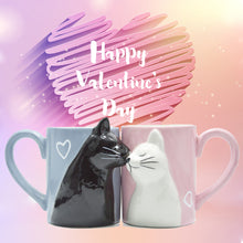 Load image into Gallery viewer, 2pcs Ceramics Kiss Cat Cup Couple Mugs Lover Gift Morning  Milk Coffee Tea Breakfast Porcelain Cup Valentines Day for girl wife