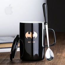 Load image into Gallery viewer, OUSSIRRO Creative Avengers Justice League  Ceramic Mug With Lid With Spoon Superman Spiderman Batman High Quality  Cup Nice Gift