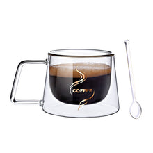 Load image into Gallery viewer, Creative Double Layers Glass Mug High Quality Office Home Table Cup Heat Insulation Tea Milk Coffee Mugs Table Hot Mug Drinkware