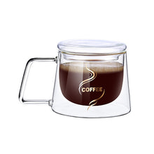 Load image into Gallery viewer, Creative Double Layers Glass Mug High Quality Office Home Table Cup Heat Insulation Tea Milk Coffee Mugs Table Hot Mug Drinkware