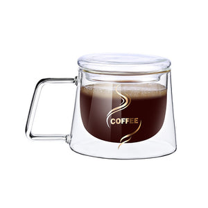 Creative Double Layers Glass Mug High Quality Office Home Table Cup Heat Insulation Tea Milk Coffee Mugs Table Hot Mug Drinkware