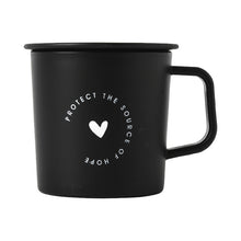 Load image into Gallery viewer, 250ml Black White Mugs Cup Tea Milk Coffee Cups With Handgrip lid Home Office School Water Bottle Cup Easy To Carry 1piece