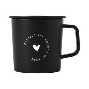 250ml Black White Mugs Cup Tea Milk Coffee Cups With Handgrip lid Home Office School Water Bottle Cup Easy To Carry 1piece