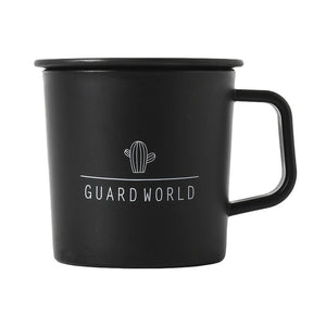 250ml Black White Mugs Cup Tea Milk Coffee Cups With Handgrip lid Home Office School Water Bottle Cup Easy To Carry 1piece